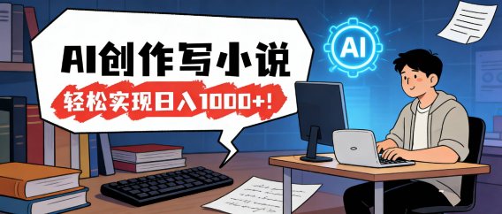 26年最新风口项目,AI工具创作写小说,轻松实现日入1000+