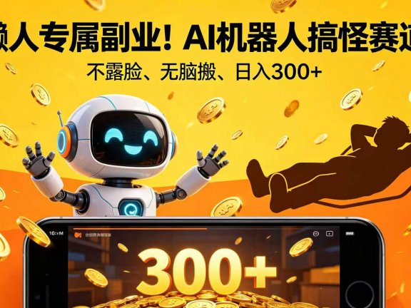 懒人专属副业!AI 机器人搞怪赛道,不露脸、无脑搬、日入 300+